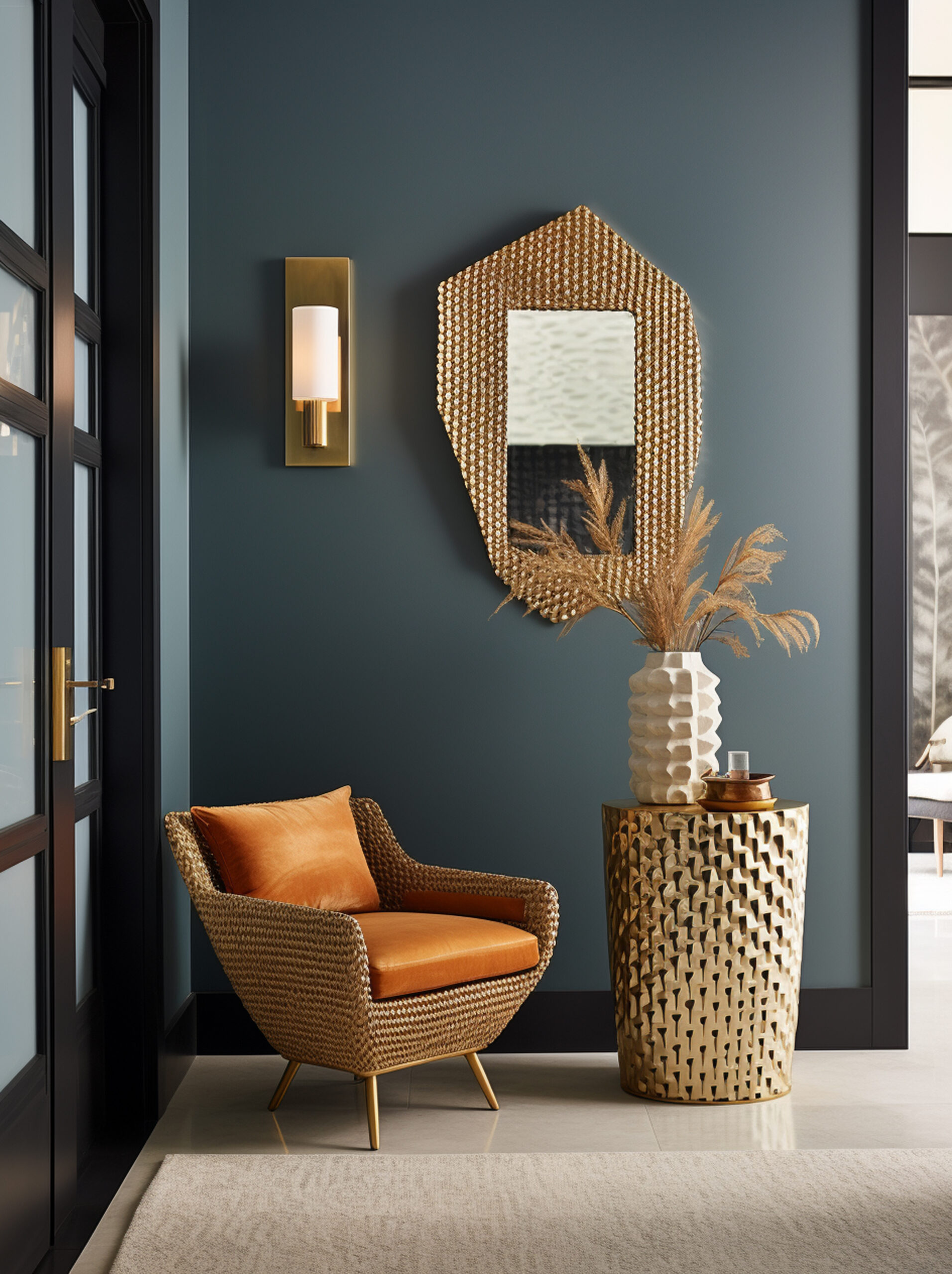 modern styled entryway